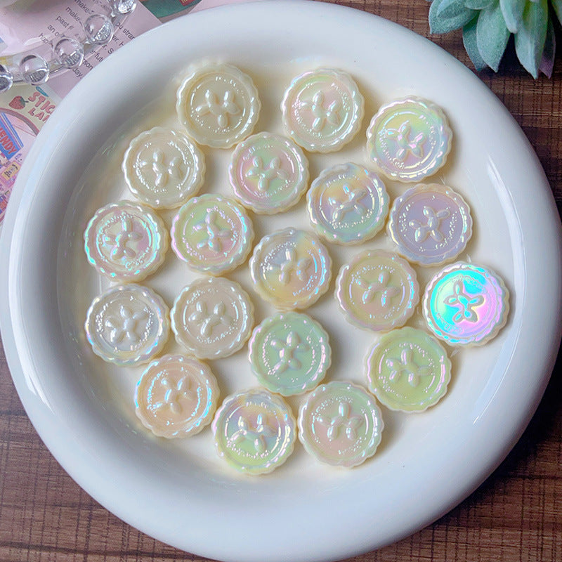 Wholesale 10pcs/pack Macaron straight hole balloon dog round seal beads